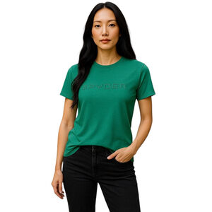 Spyder Active Shirt Womens L Green Short Sleeve Performance Workout Athletic Top